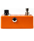 Side view of Phase 95 Mini Phaser Pedal With 45 90 Switch, Ultra Compact Half Size Footprint For Vintage Swirl Tones, Subtle Feedback-Reduction Script