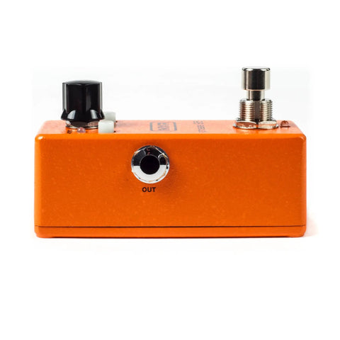 Side view of Phase 95 Mini Phaser Pedal With 45 90 Switch, Ultra Compact Half Size Footprint For Vintage Swirl Tones, Subtle Feedback-Reduction Script