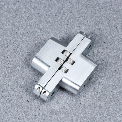 2 Pack Stainless Steel Cross Concealed Hinges For Wooden Doors And Counter Doors Silver Finish 180 Degree Folding Hinges Built To Last