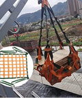 C Hanging Net For Heavy Lifts, 4x4m nylon sling net with 15cm mesh and 2.5t capacity lifting cargo outdoors
