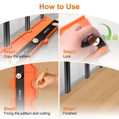 Slick Contour Gauge With Tight Locking Pins And Seamless Interlock Setup For Copying Irregular Shapes Quick Professional Profile Tracker for using steps.