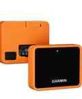 Silicone Case For Garmin Approach R10 Golf Launch Monitor With Screen Protector Film Shockproof Waterproof Dustproof Anti Scratch Non Slip Orange Grippy Tough For Everyday Use And Travel, front and back view