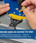 Premium Table Saw Miter Gauge Kit Featuring An Adjustable Fence For Dead On Angles And Crisp Woodworking Cuts That Shoot Straight Every Time for precise angle adjustment.
