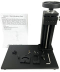 Roughness Measurement Platform For Surface Roughness Tester KR210 KR220 Durable Metal Test Stand With Adjustable Column Lift Portable High Precision Platform For Surface Roughness Gauges And Meters, black metal base with parts