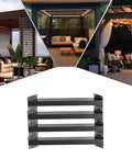 Heavy Duty 45 Degree Angle Brackets Matte Black Steel Corner Fasteners For Pergola Kits Wall Cabinets And Outdoor Builds, set of 4.