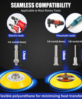 Sanding disc polishing kit, 133-piece, 3-inch hook-and-loop yellow polyurethane discs for rotary tools