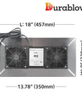 220 CFM Stainless Steel Crawl Space Vent Fan With Dual Fans For Foundation Venting Radon Mitigation And Basement Drying Freeze Protection Thermostat Keeps Air Fresh And Dry, dimensions labeled