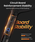 Close-up of Electric Fly Zapper Racket 3800V Battery Powered Handheld Pest Control showing circuit board and stability features.