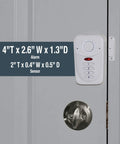 Wireless Elite Door Security Alarm For Home And Commercial Use With A 120 Decibel Siren And Exit Entry Delay on door