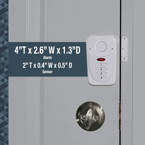 Wireless Elite Door Security Alarm For Home And Commercial Use With A 120 Decibel Siren And Exit Entry Delay on door