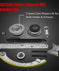 2.4L Ecotec Timing Chain Kit With Water Pump For Equinox Malibu Terrain Buick Regal Lacrosse Verano 2011-2017 2.2L 2.4L Engine With VCT Solenoid Actuator Gear 9-4201S, timing components laid out