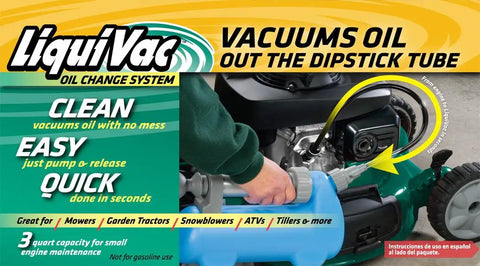 LiquiVac Oil Extractor Hand Pump, 3 Quart Capacity, Easy Oil Change Tool For Cars And Small Engines, Mess-Free Vacuum Pump Design That Uses Just 20 Strokes, No Electricity Needed