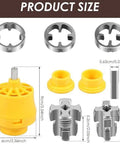 Transform Your Electric Drill Into A Pro-Grade Pipe Threader With This Heavy-Duty Manual Die Kit, showing components and sizes.
