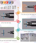 Step-by-step guide on using Top Shelf 30Piece 5 16 Inch To 18 Unc 304 Stainless Steel Rivet Nuts Flat Head Threaded Inserts.