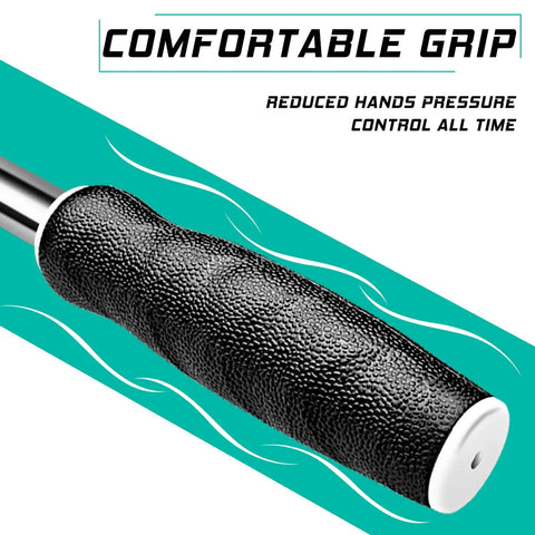 Close-up of black grip on Telescopic Golf Ball Retriever With Spring Release Head And Locking Clip Water Resistant Grabber Tool