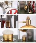 Hands On Steam Engine Kit That Actually Works Retro Vertical Model With Spherical Boiler Support Diy Stem Project For Adults Classic Metal Build Educational And Fun, metal close-up