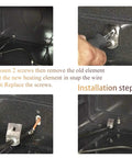Installation of Heavy Duty Oven Bake Heating Element Compatible With Frigidaire Kenmore 790 Series, removing screws.