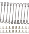 Heavy Duty 304 Stainless Steel Cabinet Door Restraint Cables Set Of 20 with screws for easy installation.