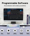 Pro Rig Ready Tri Mode Mechanical Gaming Keyboard With A Massive 40Mm Precision Aluminum Volume Knob For Seamless Streamer Audio Tweaks And Clutch Session Vibes shown with software for customizable features