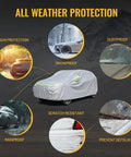 All Weather SUV Car Cover 6 Layer Heavy Duty Waterproof With Inner Cotton Lining 188 To 198 Inch Universal Fit For Outdoor Use