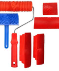 Solid Eight Piece Wood Grain Texturizing Paint Roller Kit Featuring Easy Glide Rugged Handles For Legit Timber Finish.