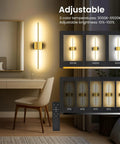 Two Pack Battery Operated Wall Sconces With Remote Control 10000mAh Rechargeable Cordless LED Lamps in bedroom setting