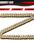 Gold 132 Link Motorcycle Chain With Breaker Tool For 50cc To 150cc Dirt Bikes ATVs Quad Go Kart Heavy Duty 428 Chain