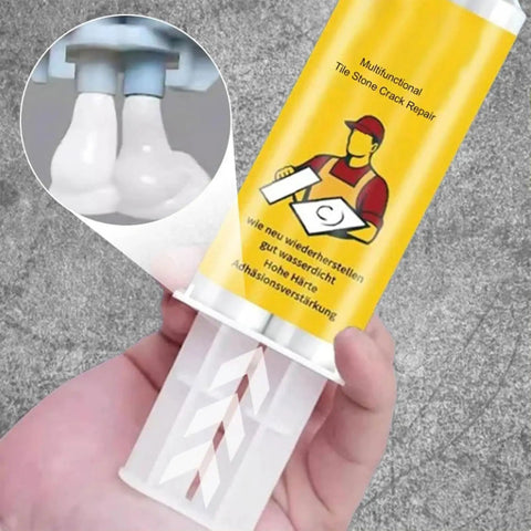 Fast-Drying Tile Repair Glue Kit For Cracks, Chips, And Holes In Ceramic, Porcelain, Marble, Granite - Pro-Grade Stone Tile Repair Paste Set, 3 Pack For Glaze And Surface Fix