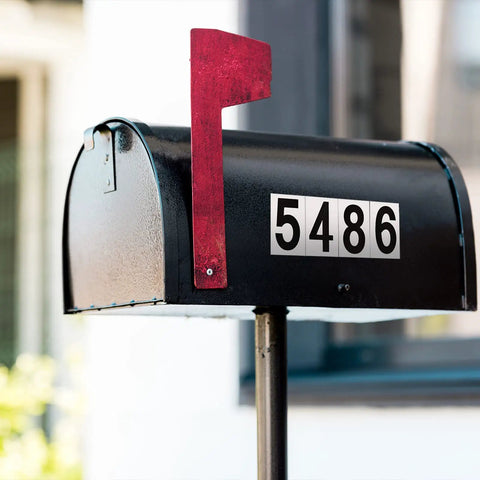 Mailbox Numbers And Letters Stickers For Outdoor Use, Black Vinyl Address Decals on mailbox, 2 X 1 Inches size, easy peel, waterproof.