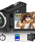 Legit Pro Qhd Camcorder Featuring 2.7K Video And 50 MP Photos 16X Digital Zoom Built In Led Fill Light For Youtubers Shooting Sick Family Moments And Sports Clips Dope Camera Totally Crushes Low Light Vibes with HD lens and LCD screen