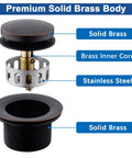 Brass Tip Toe Tub Drain Kit With Basket Strainer And Single Hole Overflow Faceplate In Oil Rubbed Bronze close-up view