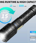 Rechargeable LED Flashlights 99,000 Lumen Super Bright Handheld Lights With 7 Modes Waterproof USB Rechargeable 2 Pack