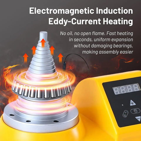 Image of Badass Two Thousand Watt Induction Bearing Heater Features Digital Temp Hold And Fast Auto Demagnetization To Keep Your Twenty To One Hundred Twenty Mm Parts Ready To Roll with eddy-current heating.