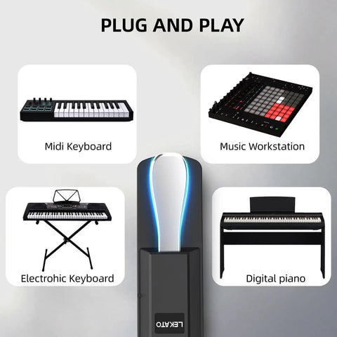 Universal Sustain Pedal For Keyboard With Polarity Switch And Quarter Inch Plug Fits Most Electronic Keyboards