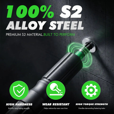 Hella Versatile 46 In 1 Magnetic Ratchet Screwdriver Kit Featuring KickAss Nut Drivers And Detachable Ergonomic Handle With Secure Storage Box for showcasing S2 alloy steel with high torque strength.