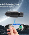 Close-up of battery installation in Illuminated Crosshair Reticle Eyepiece 1.25 Inch, 20mm Vision For Guided Astrophotography And Guide Scopes.