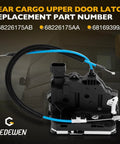 Rear Cargo Door Latch Lock Actuator With Cable for 2014 to 2018 RAM ProMaster 1500 2500 3500 Van OEM Replacement View