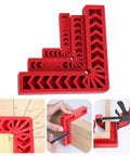 Four Inch 90 Degree Angle Finder Square With Easy To Read Double Sided Scale for precise alignment in woodworking and DIY projects.