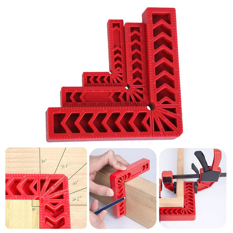 Four Inch 90 Degree Angle Finder Square With Easy To Read Double Sided Scale for precise alignment in woodworking and DIY projects.