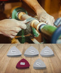 Grab These 50 Pcs Crazy Useful Triangle Sanding Sheets Made From Tough Silicon Carbide For Wet Dry Use Perfect Grit Range 800 To 5000 For Detail Sanders That Crush Wood And Metal Polishing Jobs With Ease; worker sanding wood with sanding sheets.
