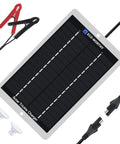 12 Volt Solar Battery Charger Waterproof Portable Power Panel Trickle Charger Maintainer For Car Truck Boat RV Motorcycle Marine