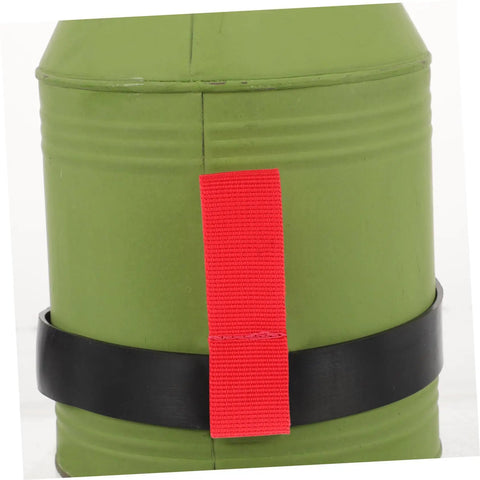 Red Scuba Tank Holder Strap Oxygen Cylinder Carrier for Diving and Snorkeling, side mount accessory on green tank