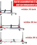 Chainsaw Mill With Lumber Guide Brackets Portable Sawmill Kit Converts Into Three Sizes For Independent Use Fits 14 To 36 Inch Planking Bar No Fuss Setup Durable Aluminum And Steel Cut Guide Set