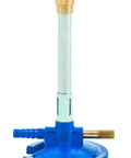 Premium Bunsen Burner For LPG And Butane Gas With Flame Stabilizer And Needle Valve Flow Control, Die Cast Base, Aluminum Tub
