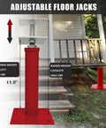 Heavy Duty Adjustable House Jacks For Leveling Crawlspace And Joist Beams 11 To 16 Inch Range With 6,860 To 9,920 Lbs Capacity Each