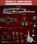 Diagram of Rotary Marine Steering System Kit With 15 Feet Steering Cable And 13.5 Inch Wheel For Old School Mechanical Manual Steering