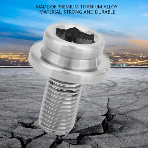 Titanium Crank Arm Bolt M8x15mm for Mountain and Road Bikes CNC Precision Bottom Bracket Axle Screws Kit With Dust Cap Nylon Washer All Weather Anticorrosion Durable Secure Hex Socket Ti, titanium crank arm bolt with hex socket and dust cap