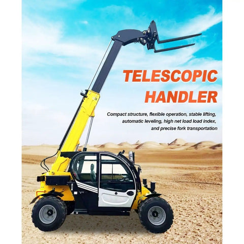Built Different Heavy Duty Telescopic Handler Forklift With Smart Boom Extension Engineered For Rough Terrain Grinds and heavy industrial material hauling.