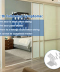 2 Pack Sliding Closet Door Floor Guides For 1 3 8 Inch Doors White Includes 8 Screws N 6565 Replacement Part Durable Easy Install Kit For Smooth Operation And Long Lasting Performance shown with sliding doors in a bedroom.
