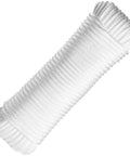 Paracord 550 Nylon Rope For Camping And Hiking, A Real Workhorse Utility Cord For Tying, Clothesline, Pulls, Swings, And Survival Tasks, Quarter Inch Thick By Eighty Feet White, coiled view